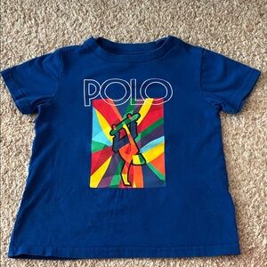 Polo by Ralph Lauren Kids Blue Shirt with Vibrant Graphic